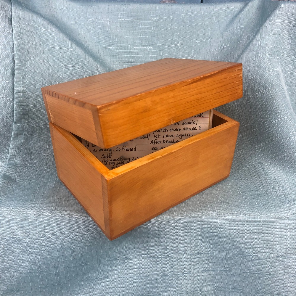 Vintage OES Wooden Recipe Box Signet Chapter No 1 Masonic Eastern Star 1996